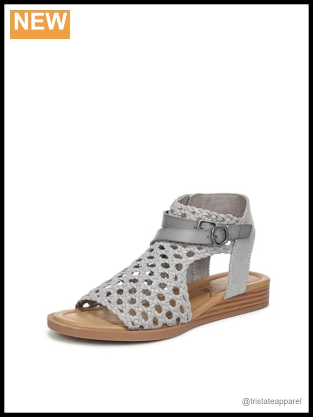 Woven Lattice Anuella Strappy Wedge Sandals Open Toe Ankle Strap